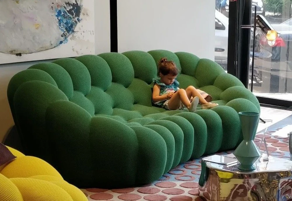 green bubble couch
