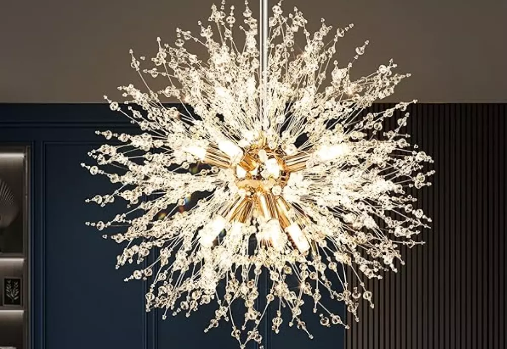 flushmount crystal chandelier